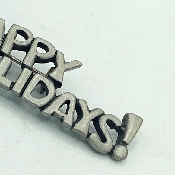 JJ Jonette Vintage Santa Hat Cat Mouse Dangle Brooch Happy Holidays Pin 2.75" - Picture 10 of 12